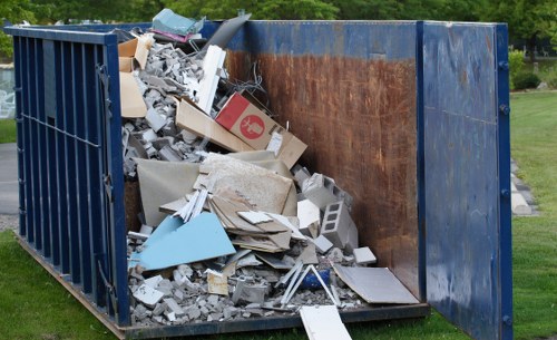 Professional garage clearance team at work in Mayfair